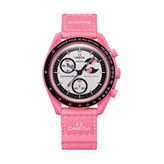 ساعت مچی امگا سواچ سه موتور فعال مدل MISSION TO THE PINK MOONPHASE SO33P700