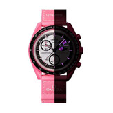 ساعت مچی امگا سواچ سه موتور فعال مدل MISSION TO THE PINK MOONPHASE SO33P700