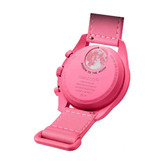 ساعت مچی امگا سواچ سه موتور فعال مدل MISSION TO THE PINK MOONPHASE SO33P700