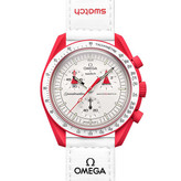 ساعت مچی امگا سواچ سه موتور فعال مدل MISSION TO MARS SO33R100
