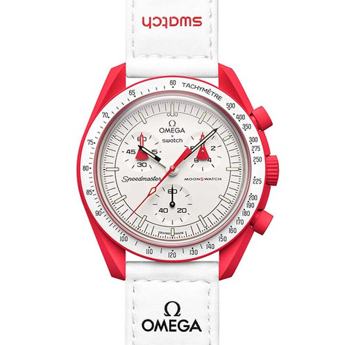 ساعت مچی امگا سواچ سه موتور فعال مدل MISSION TO MARS SO33R100