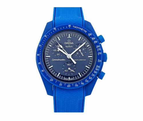ساعت مچی امگا سواچ سه موتور فعال مدل MISSION TO THE EARTH – EARTHPHASE-MOONSHINE GOLD:SO33N701L
